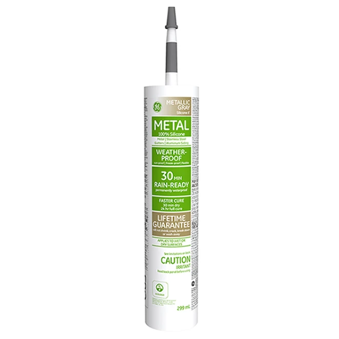 GE Silicone II 299-ml Aluminum and Metal Sealant - Aluminum 3 GE Silicone II 299-ml Aluminum and Metal Sealant - Aluminum