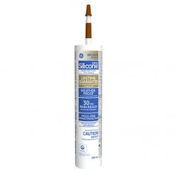 GE Silicone II 299-ml Window and Door Sealant - Brown