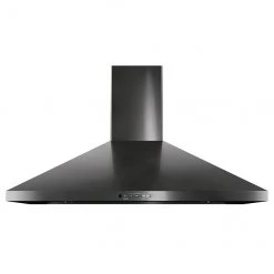 GE Appliances Wall Mount Chimney Hood - Black Stainless Steel - 50-CFM Venting System - 36-in