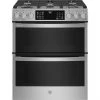 GE Profile 5-Burners 4.3-cu ft/2.4-cu ft Self-Cleaning Gas Range (Stainless Steel) (30-in)