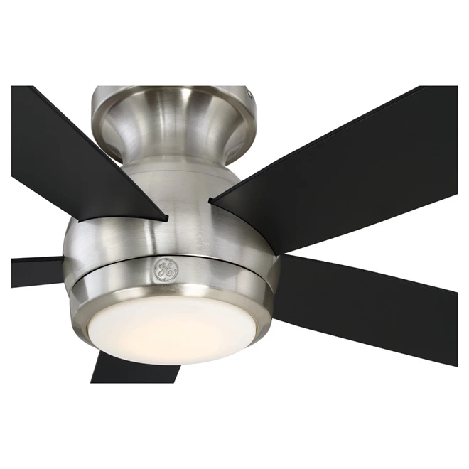 GE Solano Transitional Ceiling Fan - 5 Reversible Blades - Black and Walnut - 52-in dia 4 GE Solano Transitional Ceiling Fan - 5 Reversible Blades - Black and Walnut - 52-in dia - Image 2