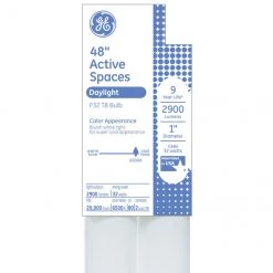 GE Daylight 32W Fluorescent G13 Base 48" T8 Light Bulbs (2-Pack)