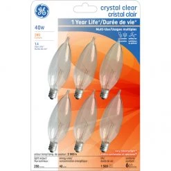 GE Soft White 40W Incandescent Decoartive Candelabra Base Light Bulbs (6-Pack)