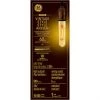 GE Vintage Warm Candle Light 60W Replacement LED Amber Finish Straight Filament Medium Base T9 Light Bulb (1-Pack)