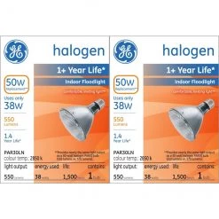 GE Soft White 38W Halogen Indoor Floodlight PAR30LN Light Bulbs (2-Pack)