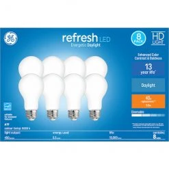 GE Refresh HD Daylight 40W Replacement LED General Purpose A19 Bulb (8-Pack)