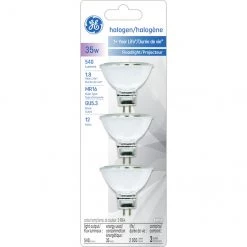 GE Soft White 35W Halogen Floodlight MR16 GU5.3 Light Bulb (3-Pack)