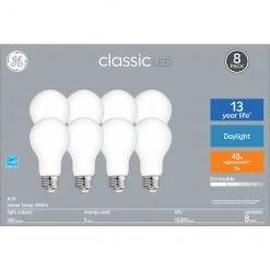 GE Daylight 40W Replacement LED General Purpose A19 Light Bulbs (8-Pack)