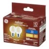 GE Relax HD Soft White 40W Replacement LED Decorative Clear Globe Medium Base G16.5 Light Bulbs (2-Pack) -Cheap GE Store 32285174ba L