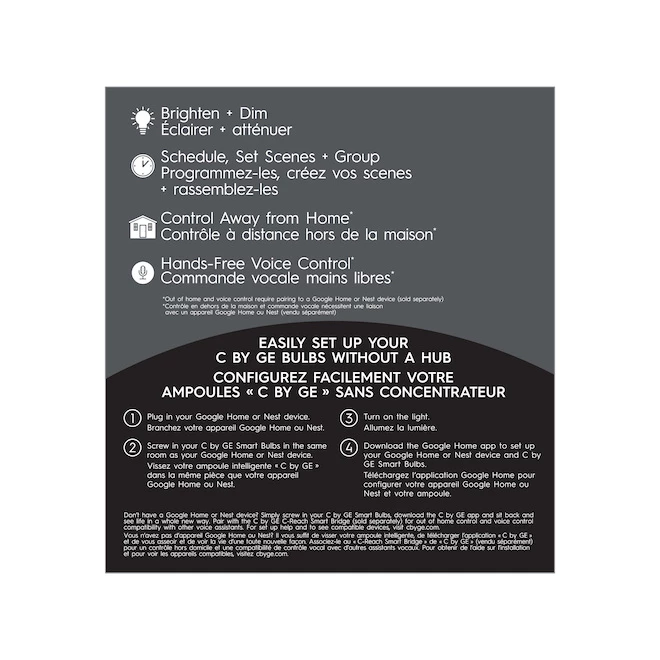 C by GE 60 W Replacement Soft White A19 Smart LED Bulbs (4-pack) 4 C by GE 60 W Replacement Soft White A19 Smart LED Bulbs (4-pack) - Image 2