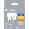 GE Soft White 40W Replacement LED Clear Ceiling Fan Medium Base A15 Light Bulbs (2-Pack)