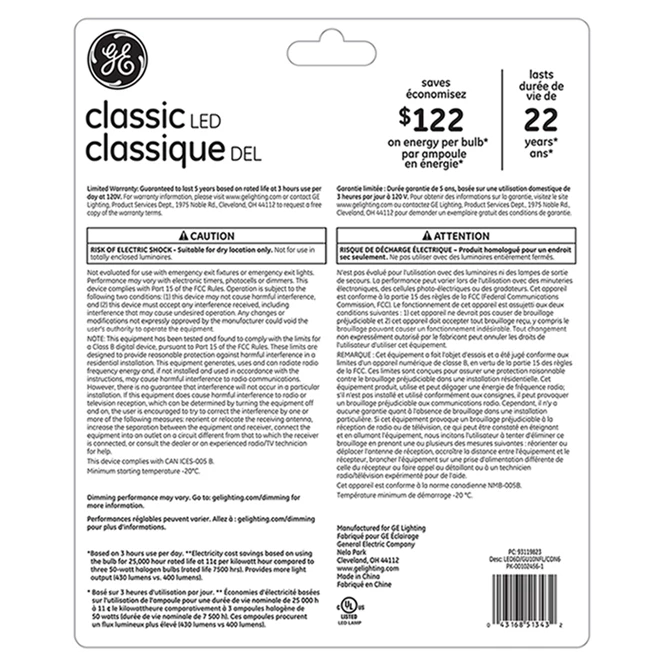 GE Warm White 50W Replacement LED Floodlight GU10 Base MR16 Light Bulb (6-Pack) 5 GE Warm White 50W Replacement LED Floodlight GU10 Base MR16 Light Bulb (6-Pack) - Image 3