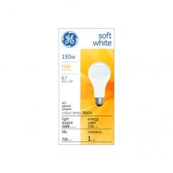 GE Soft White 150W Incandescent General Purpose Frosted A21 Light Bulb (1-Pack)
