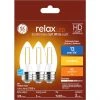 GE Relax HD Soft White 40W Replacement LED Decorative Clear Blunt Tip Medium Base BM Light Bulbs (3-Pack) 1 GE Relax HD Soft White 40W Replacement LED Decorative Clear Blunt Tip Medium Base BM Light Bulbs (3-Pack) -Cheap GE Store 32285333a L