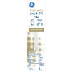 GE Bright White 13 W CFL 4.9-in Double Tube 4-Pin Light Bulb (1-Pack)