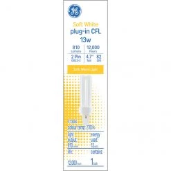 GE Soft White 13W Plug-in CFL GX23 Base 4.7-in F13DX Light Bulb (1-Pack)