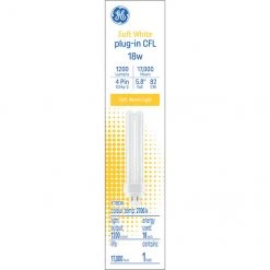 GE Soft White 18W Plug-in CFL G24q-2 Base 5.8-in F18DX Light Bulb (1-Pack)