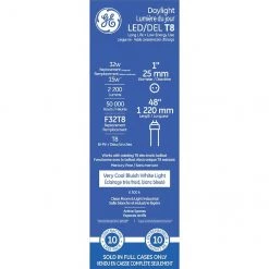 GE Daylight 32 W Replacement LED G13 Base 48-in T8 Light Bulb (10-Pack)