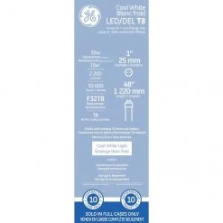 GE Cool White 32 W Replacement LED 48-in T8 Tube (10-Pack)
