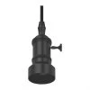GE Vintage Matte Black Single Vintage LED Pendant Light (1-Pack)