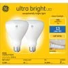 GE Ultra Bright Soft White 150W Replacement LED Indoor General Purpose BR30 Light Bulbs (2-Pack)