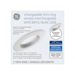 GE White 4-in Recessed Can RS4 Trim Ring (1-Pack)