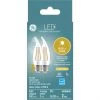 GE LED+ Dusk to Dawn Soft White 60W Replacement LED Clear Decorative Medium Base CAM Light Bulbs (2-Pack)