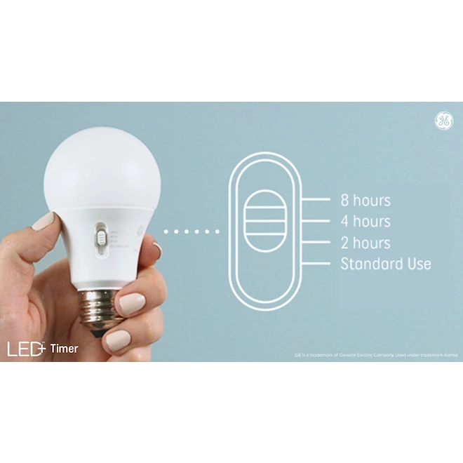 GE LED+ Timer Soft White 60W Replacement LED General Purpose A19 Light Bulb (1-Pack) 5 GE LED+ Timer Soft White 60W Replacement LED General Purpose A19 Light Bulb (1-Pack) - Image 3